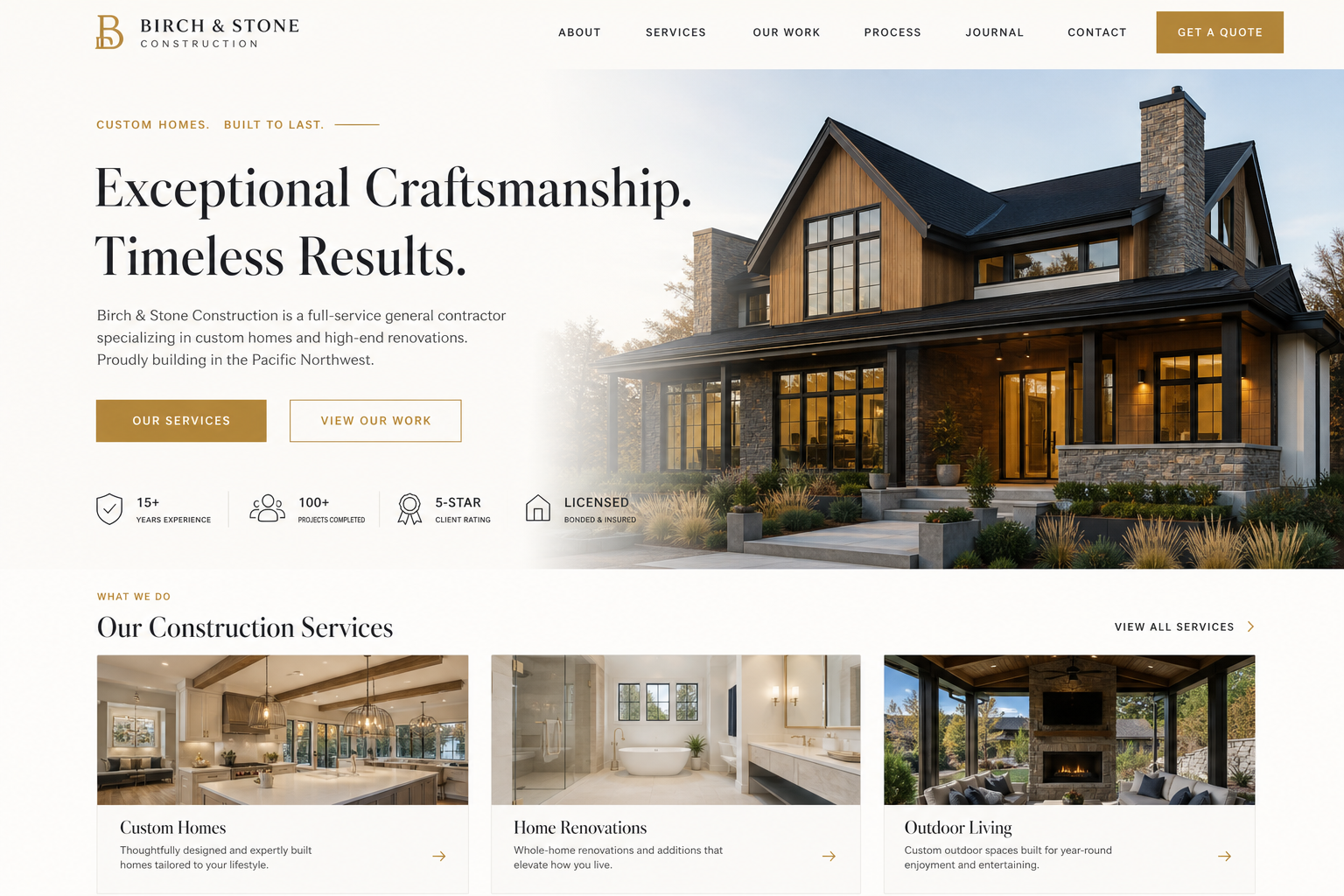 Contractor website template
